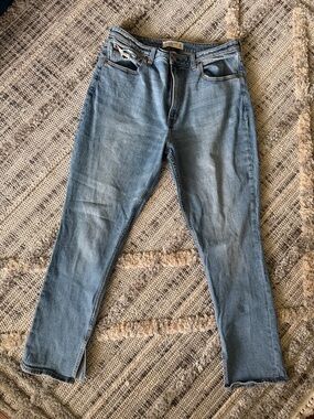 Abercrombie & Fitch The Ankle Straight Ultra High-Rise Jeans 31short Curve Love